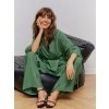 Dámské pohodlné dvoudílné pyžamo s dlouhým rukávem (Barva (varianta) Zelená, Velikost S)