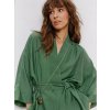 Dámské pohodlné dvoudílné pyžamo s dlouhým rukávem (Barva (varianta) Zelená, Velikost S)