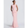 Dámské elegantní dlouhé společenské šaty (Barva (varianta) Růžová, Velikost S)
