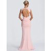 Dámské elegantní dlouhé společenské šaty (Barva (varianta) Růžová, Velikost S)