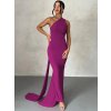Dámské elegantní dlouhé společenské šaty (Barva (varianta) Purpurová, Velikost S)