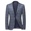 Pánské elegantní společenské sako (Barva (varianta) Light blue-gray, Velikost 4XL)