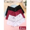 Dámské krajkové boxerky – set 3 kusů (Barva (varianta) Set 7, Velikost L)
