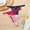 Dámské krajkové tanga – sada 5 kusů (Barva (varianta) Set2, Velikost M)
