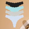 Dámská bezešvá tanga – sada 4 ks (Barva (varianta) SET 3, Velikost M)