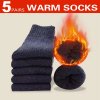 Pánské zimní vlněné ponožky – sada 3 párů (Barva (varianta) 3 Pairs black, Velikost ONE SIZE)