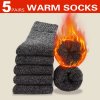 Pánské zimní vlněné ponožky – sada 3 párů (Barva (varianta) 3 Pairs black, Velikost ONE SIZE)