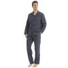 Pánské flanelové pyžamo – košile a kalhoty (Barva (varianta) Red Black Stripe, Velikost L)