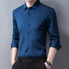 Pánská hedvábná společenská košile (Barva (varianta) Tmavě modrá, Velikost 2XL)