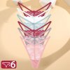Dámská krajková tanga – sada 6 ks (Barva (varianta) Set4, Velikost M)