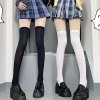 Dlouhé nadkolenky Lolita pro cosplay a módu (Barva (varianta) Black(1pair), Velikost ONE SIZE)