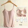 Dámské pohodlné tílko s všitou podprsenkou (Barva (varianta) Růžová, Velikost M)