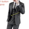 Pánský elegantní oblek tří dílný slim fit (Barva (varianta) 1 buttons gray, Velikost S)