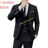 Pánský elegantní oblek tří dílný slim fit (Barva (varianta) 1 buttons gray, Velikost S)