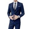 Pánský elegantní oblek tří dílný slim fit (Barva (varianta) 1 buttons gray, Velikost S)