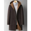 Pánský oboustranný vlněný kabát s kapucí (Barva (varianta) grey (reversible), Velikost 3XL)
