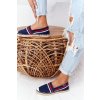 Espadrilky Na Pletené Podrážce Big Star HH274486 (Velikost 38, Barva Modrá)