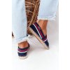Espadrilky Na Pletené Podrážce Big Star HH274486 (Velikost 38, Barva Modrá)