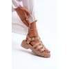 Dámské římské sandály  Rosarose (Velikost 38, Barva Béžová)