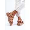 Dámské římské sandály  Rosarose (Velikost 38, Barva Béžová)
