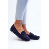 Dámské mokasíny z ekozamše od Big Star NN274928 se systémem Memory Foam (Velikost 40, Barva Modrá)