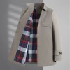 Pánský přechodový kabát v elegantním městském stylu (Barva Khaki, Velikost M)