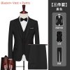Pánský třídílný oblek pro svatby a formální akce (Barva (varianta) Black 1 button suit, Velikost M)