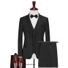 Pánský třídílný oblek pro svatby a formální akce (Barva (varianta) Black 1 button suit, Velikost M)