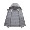 Pánská lehká péřová bunda s kapucí (Barva Černá, Velikost 3XL)
