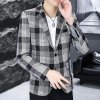 Pánské kostkované sako v moderním elegantním stylu (Barva (varianta) Xiao Ge, Velikost L)
