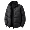 Pánská krátká zimní péřová bunda do mrazu (Barva Černá, Velikost 2XL)