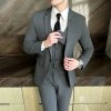Pánský třídílný oblek pro svatby a business styl (Barva Světle šedá, Velikost 2XL)