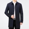 Pánský dlouhý kabát pro elegantní podzimní styl (Barva (varianta) Tmavě modrá, Velikost S)