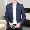 Pánské kostkované sako pro elegantní volný čas (Barva Modrá, Velikost M)