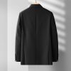 Pánské dvouřadé sako pro elegantní vzhled (Barva Černá, Velikost 2XL)