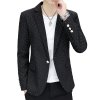 Pánské moderní sako pro volný i pracovní den (Barva Černá, Velikost 3XL)
