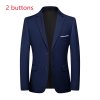 Pánské formální sako pro společenské události (Barva (varianta) blue 2 buttons, Velikost S)