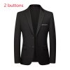Pánské formální sako pro společenské události (Barva (varianta) blue 2 buttons, Velikost S)