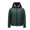 Pánská lehká péřová bunda s kapucí (Barva Zelená, Velikost XL)