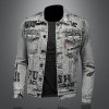 Pánská džínová bunda s výrazným vzhledem (Barva (varianta) Snowflake style, Velikost 4XL)