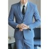 Pánský společenský oblek pro slavnostní události (Barva (varianta) Light blue -1 button, Velikost 6XL)