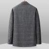 Pánské kostkované sako pro společenské akce (Barva Šedá, Velikost 170-M)