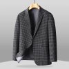 Pánské kostkované sako pro elegantní styl (Barva Šedá, Velikost L)