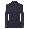 Pánské kostkované sako pro jarní a podzimní styl (Barva Tmavě modrá, Velikost XS)