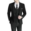 Pánský italský třídílný oblek pro formální styl (Barva (varianta) Černá, Velikost XXS)
