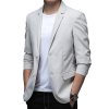 Pánské lehké společenské sako pro business styl (Barva Bílá, Velikost M)