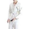 Pánský dvoudílný oblek slim střihu pro formální styl (Barva Bílá, Velikost XXS)