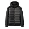 Pánská lehká péřová bunda s kapucí (Barva Černá, Velikost 3XL)