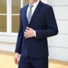 Pánský elegantní oblek pro svatby a formální události (Barva Tmavě modrá, Velikost 2XL)