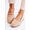 Klasické dámské nazouvací espadrilky  Cersei (Velikost 40, Barva Béžová)